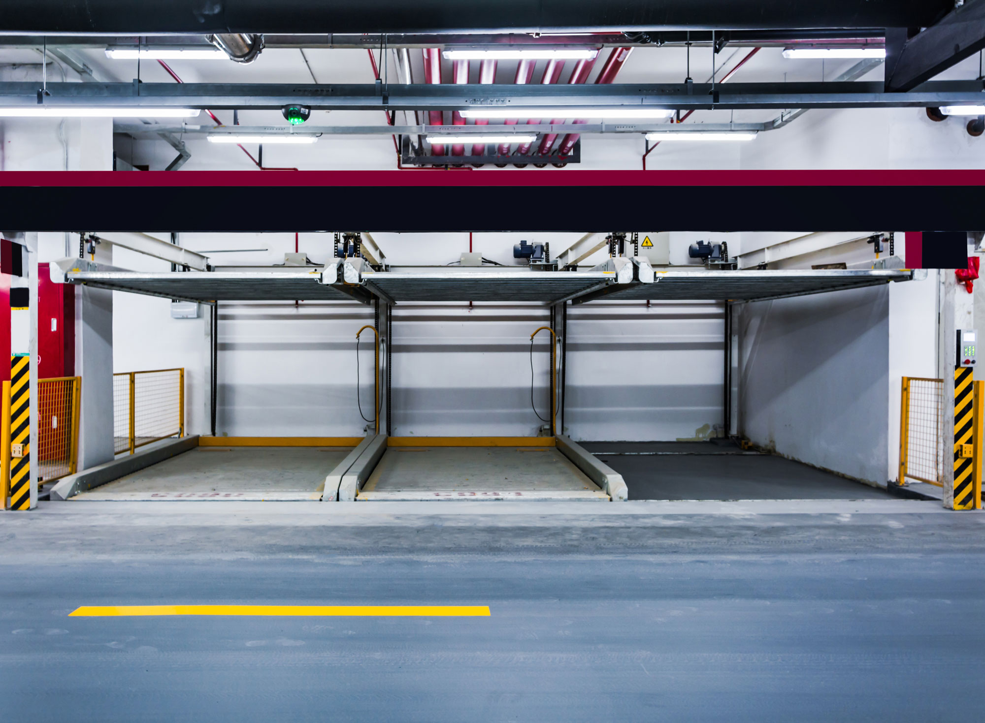 Underground car park gates